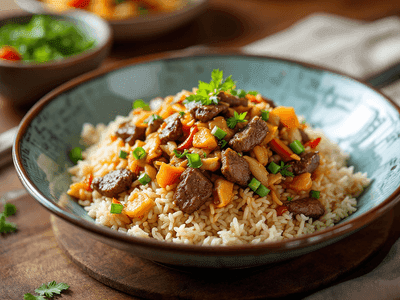 Asian Beef Rice Stir-Fry